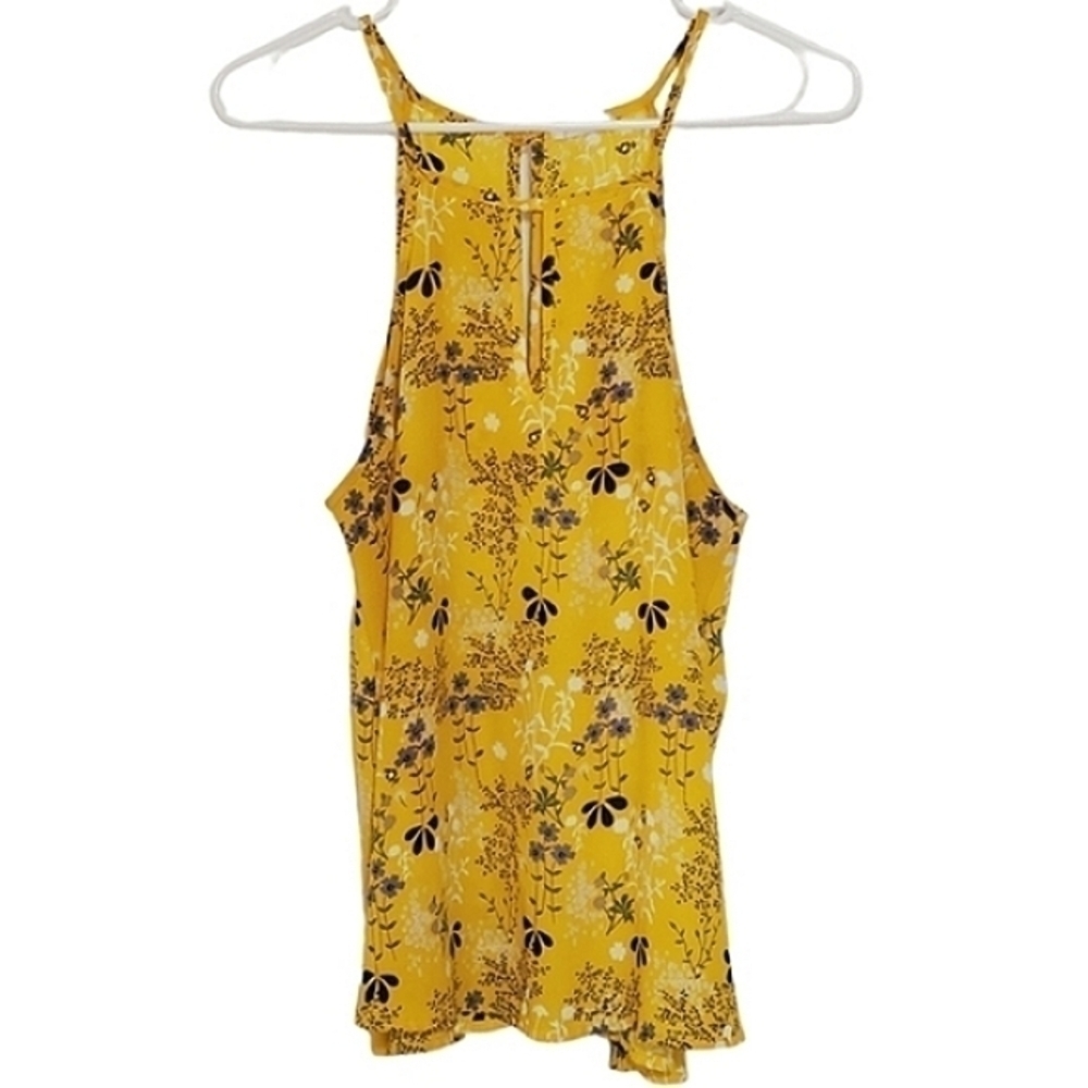 1105 * Sienna Sky Floral Tank Yellow Size L